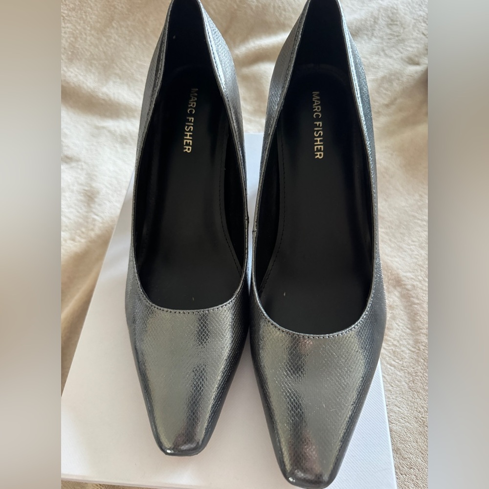 Marc Fisher Shimmering Silver Heels